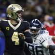 SWIPE) After the game last night, #Panthers D-Lineman Derrick Brown charges  at #Saints Michael Thomas. It's safe to say if this fist…