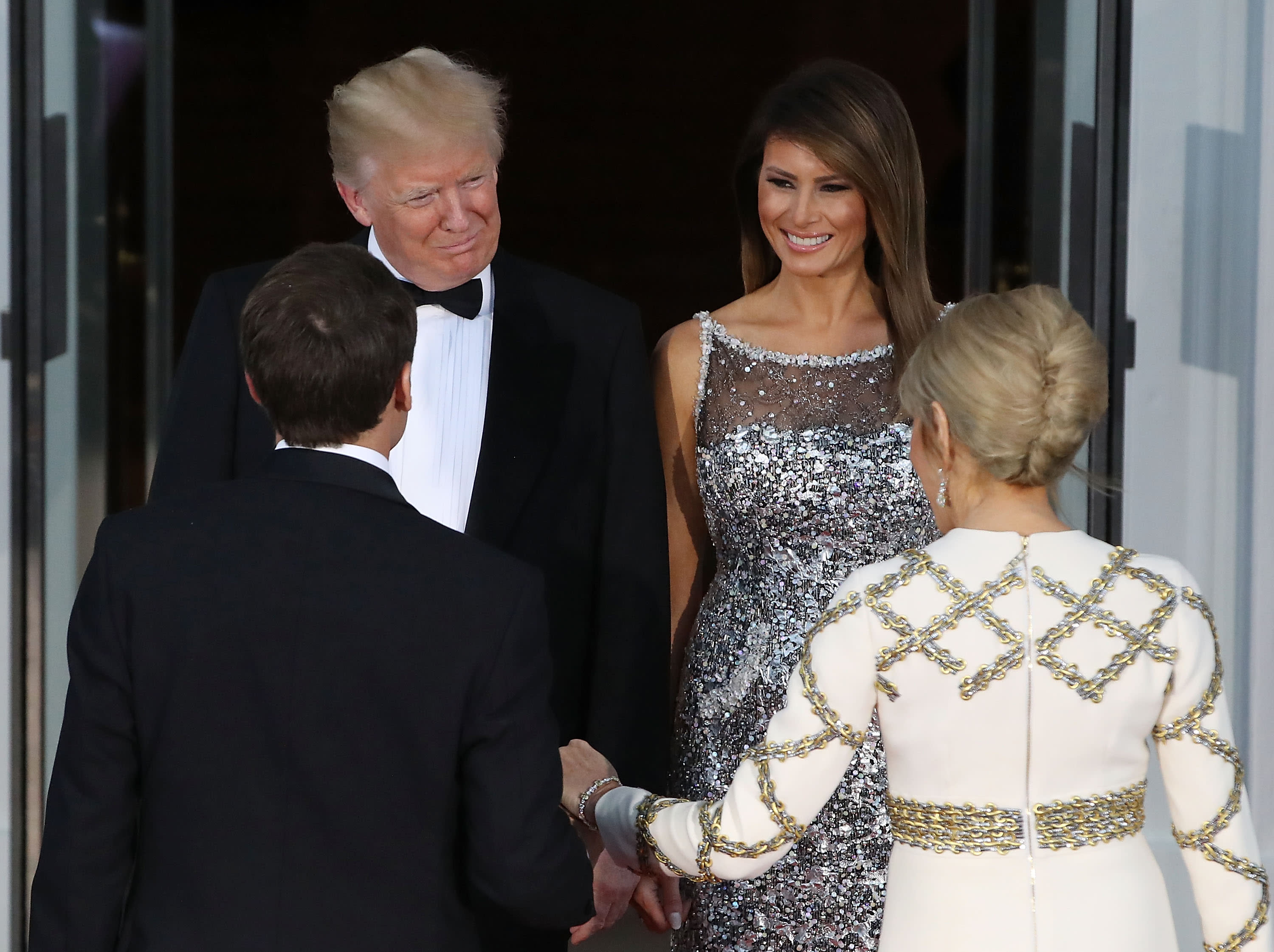 Melania Trump Wears Chanel, Brigitte Macron Dons Louis Vuitton – WWD