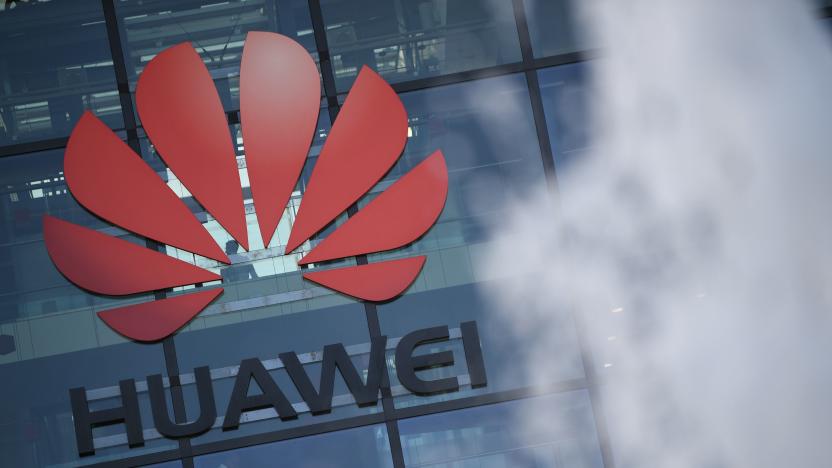 A photograph shows the logo of Chinese company Huawei at their main UK offices in Reading, west of London, on January 28, 2020. - Prime Minister Boris Johnson is expected to announce a strategic decision on January 28, on the participation of the controversial Chinese company Huawei in the UK's 5G network, at the risk of angering his US allies a few days before Brexit. (Photo by DANIEL LEAL-OLIVAS / AFP) (Photo by DANIEL LEAL-OLIVAS/AFP via Getty Images)