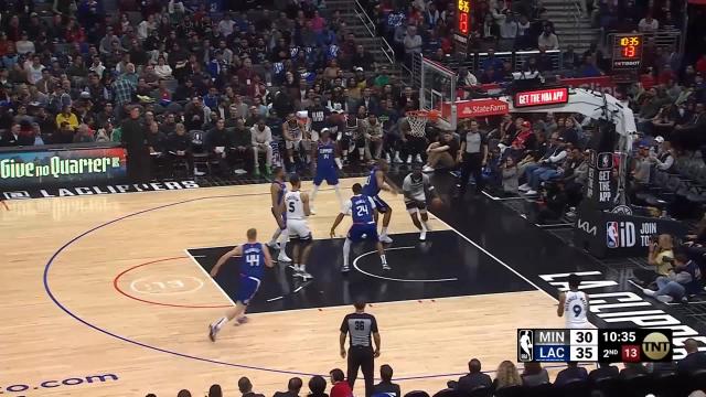 Naz Reid with a dunk vs the LA Clippers