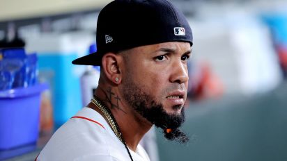 Reuters - Mar 30, 2024; Houston, Texas, USA; Houston Astros first baseman Jose Abreu (79) in the dugout prior to the game against the New York Yankees at Minute Maid Park. Mandatory Credit: Erik Williams-USA TODAY Sports