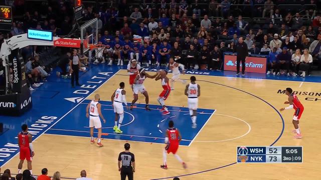 Will Barton with an assist vs the New York Knicks