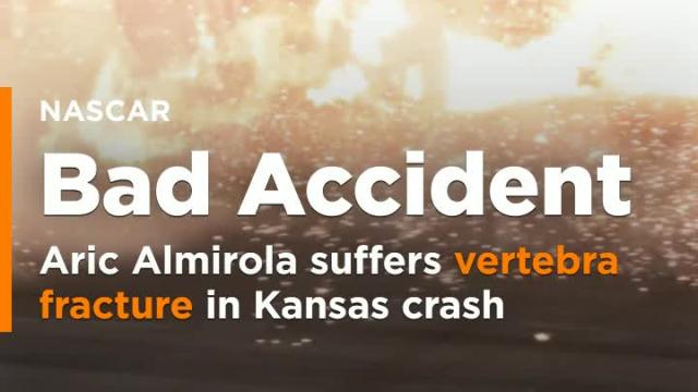 Aric Almirola suffers compression vertebra fracture in Kansas crash