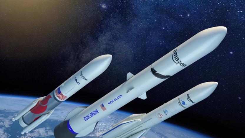 Amazon Project Kuiper satellites aboard ULA, Blue Origin and Arianespace rockets