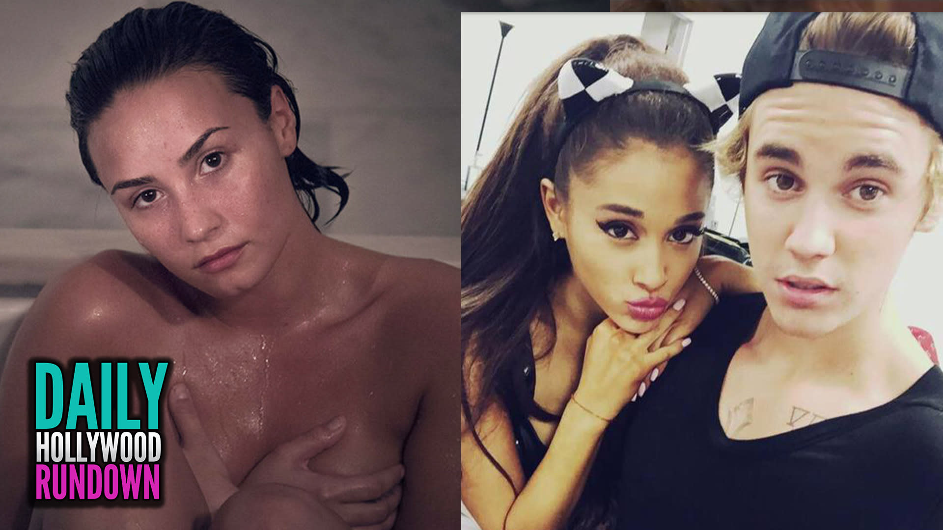 Ariana Grande Stripping Nude - Demi Lovato Gets Naked - Justin Bieber & Ariana Grande SURPRISE! (DHR)