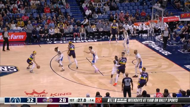 Naji Marshall with a last basket of the period vs the Washington Wizards