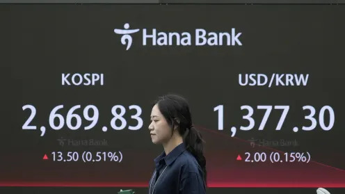 Asian shares were trading higher Monday amid optimism over the rally that ended the week on Wall Street, although eyes were on the Federal Reserve policy meeting set for later this week.  Japan has a series of holidays coming up known as the Golden Week, through Monday.  Stephen Innes, managing partner at SPI Asset Management, said the market mood was positive after last week's Wall Street tech-driven rally.
