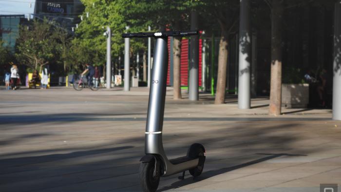 Image of the Bo M e-scooter in London's Olympic Park