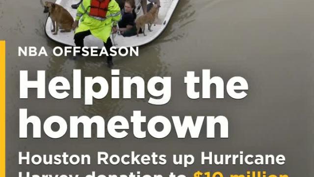 Houston Rockets up Hurricane Harvey donation to $10 million