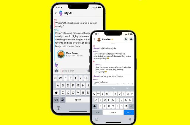 Snapchat's chatGPT powered MyAI.