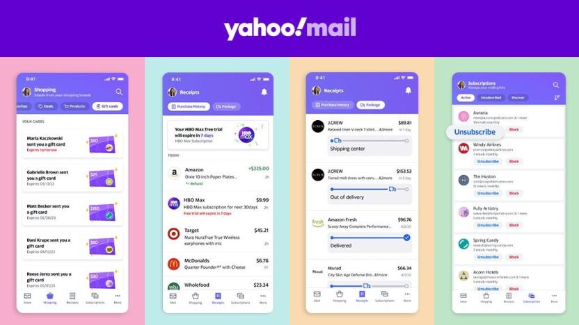 Yahoo's updated Mail app makes it easier to manage receipts and track packages