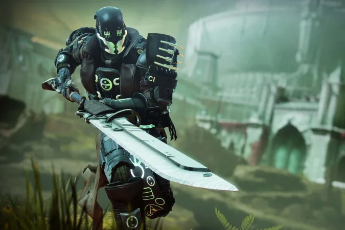 A Guardian wielding a glaive in 'Destiny 2: The Witch Queen'