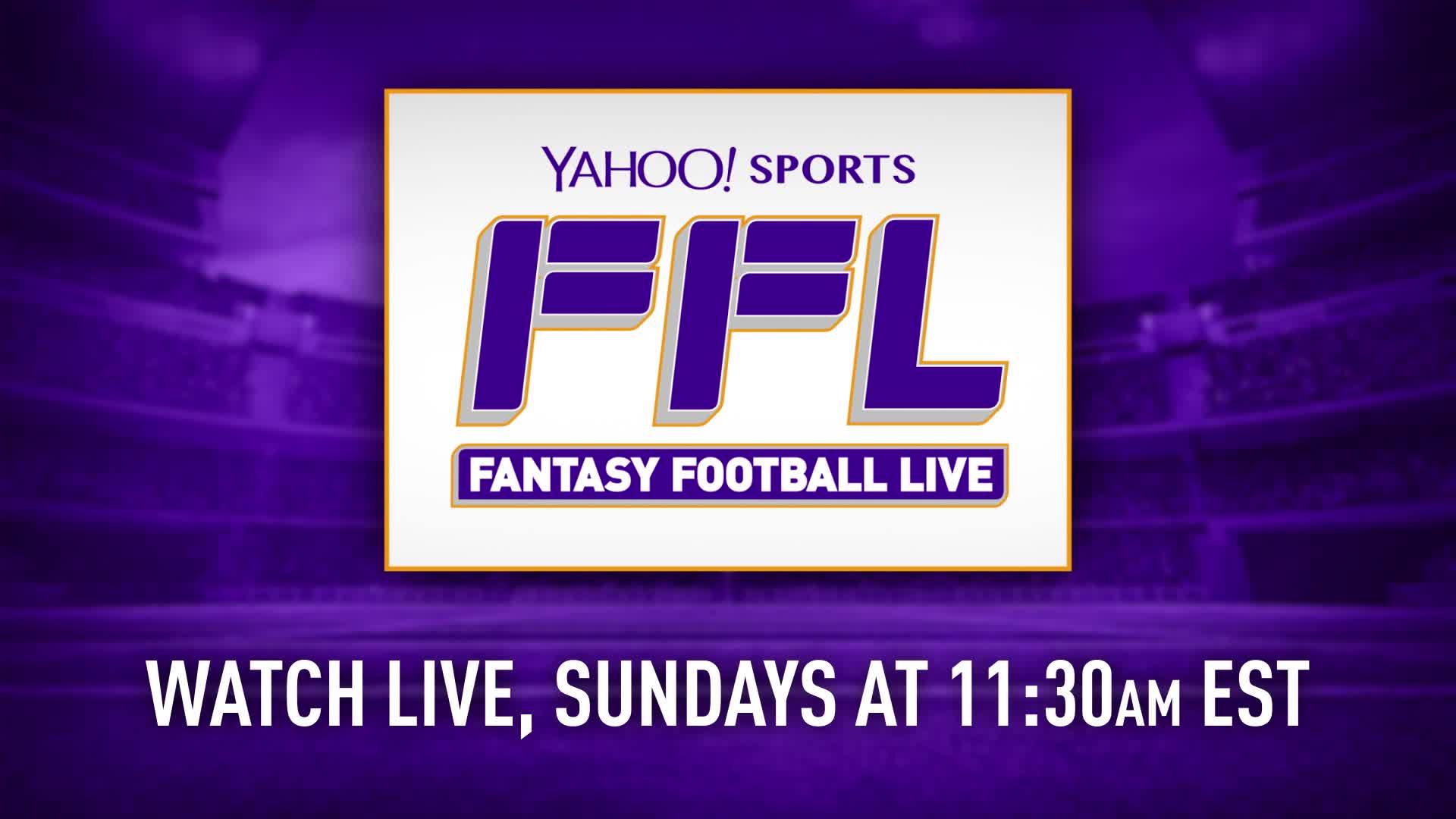 Watch 'Fantasy Football Live' for last-minute Week 1 advice on Sunday