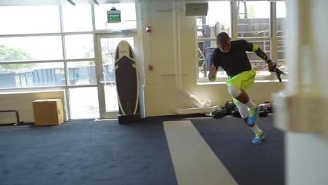 Cam Newton Lateral Sled Pulls
