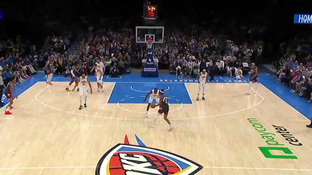 Darius Bazley with a dunk vs the Cleveland Cavaliers