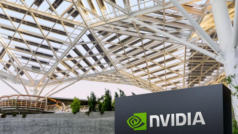 The logo of NVIDIA as seen at its corporate headquarters in Santa Clara, California, in May of 2022. Courtesy NVIDIA/Handout via REUTERS THIS IMAGE HAS BEEN SUPPLIED BY A THIRD PARTY.  MANDATORY CREDIT