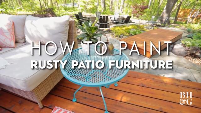 How To Paint Spruce Up Rusty Patio, Can You Paint Rusty Garden Furniture