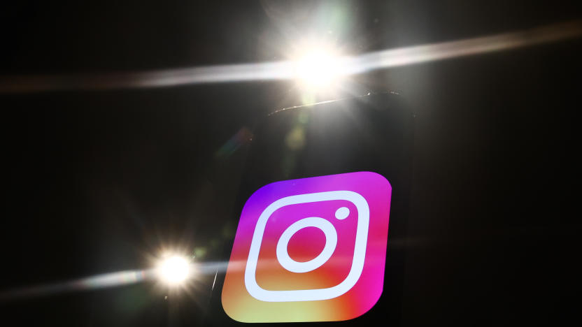 Lights and Instagram logo displayed on a phone screen are seen in this illustration photo taken in Krakow, Poland on December 27, 2023. (Photo by Jakub Porzycki/NurPhoto via Getty Images)