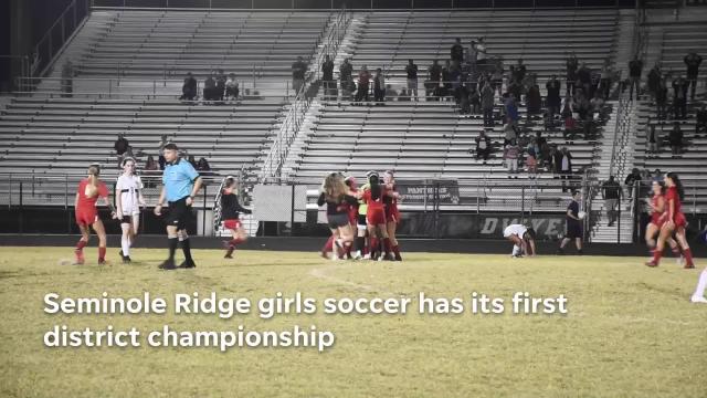 WATCH: Seminole Ridge girls soccer celebrates first district championship