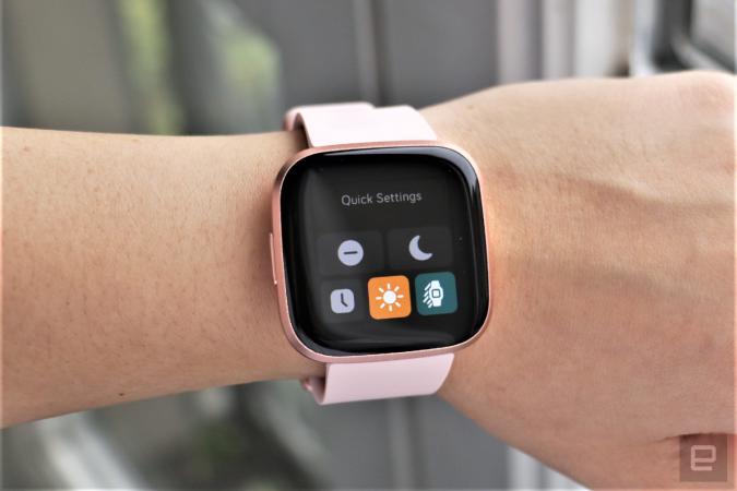 how to change quick settings on fitbit versa 2