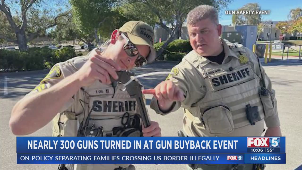 SDSO: Around 300 unwanted firearms turned in at Vista Gun Buyback event