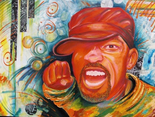 He saw the future: Hackensack artist painted Will Smith's outburst years prior t..