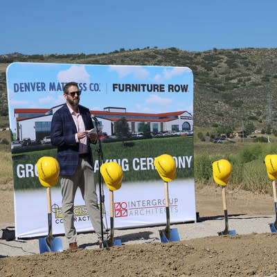 The construction of a new Furniture Row and Denver Mattress store coming to Littleton, CO is officially underway