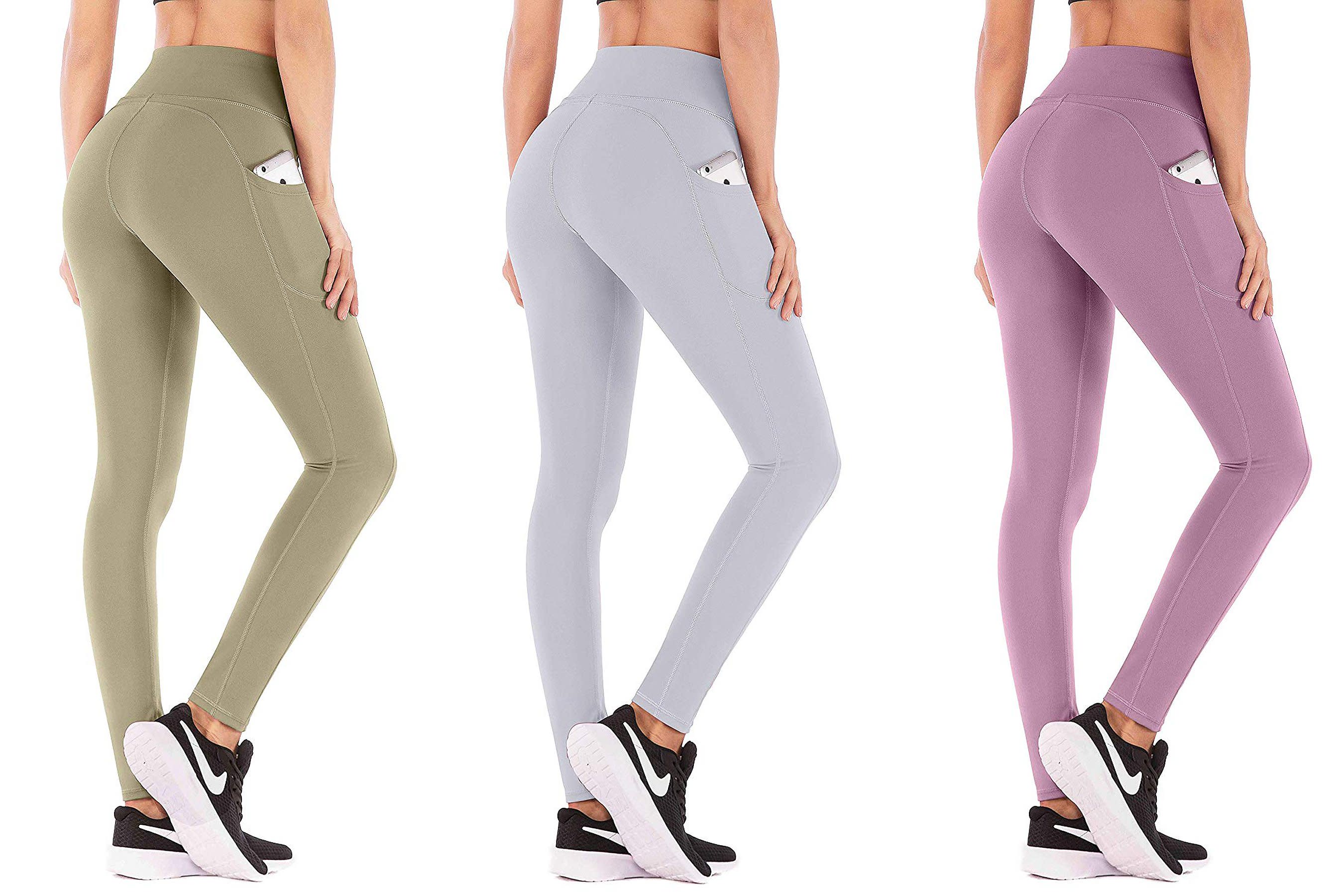 IUGA Leggings with Pockets for Women High Waisted Yoga Pants for