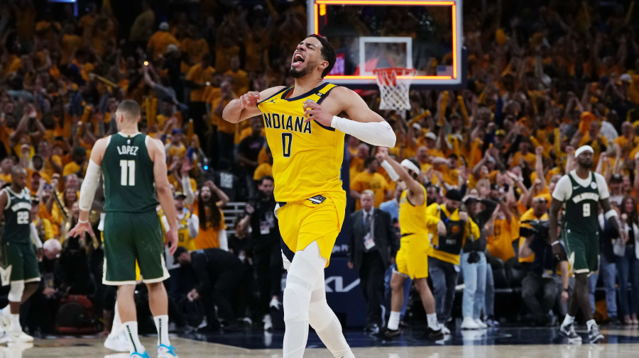 Yahoo Sports - Tyrese Haliburton hit a floater with 1.1 seconds left in overtime to give the Indiana Pacers a 121–118 win over the Milwaukee Bucks. The Pacers lead their first-round playoff series