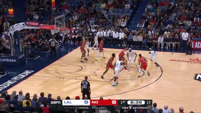 Dennis Schroder with an assist vs the New Orleans Pelicans