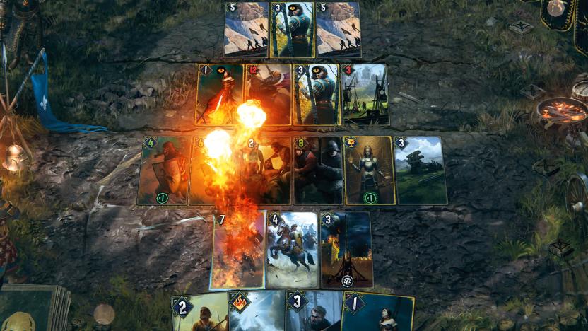 A round of the card-based video game Gwent.