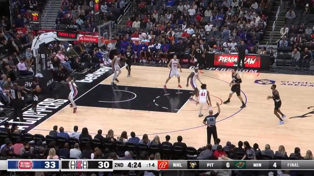 Saddiq Bey with an assist vs the LA Clippers