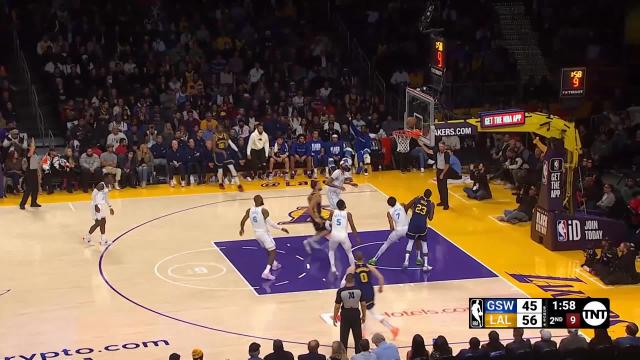 Jonathan Kuminga with a dunk vs the Los Angeles Lakers