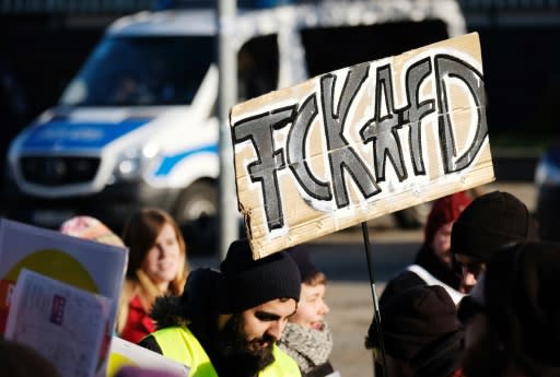 Friedliche Proteste gegen AfD-Parteitag in Magdeburg