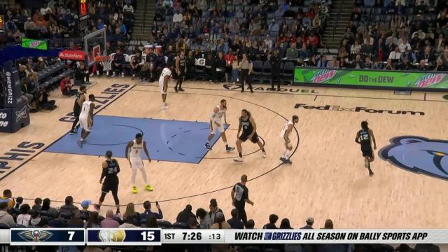 Steven Adams with a dunk vs the New Orleans Pelicans