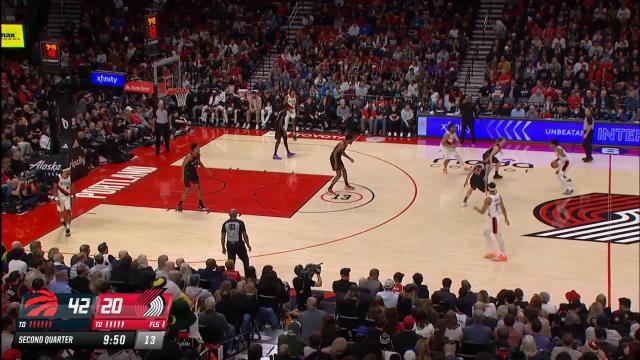 Anfernee Simons with a 2-pointer vs the Toronto Raptors