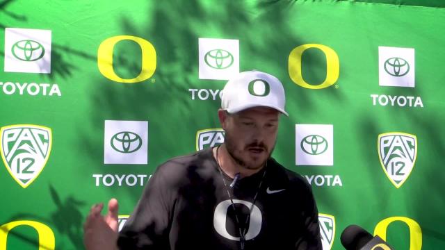 Oregon coach Dan Lanning discusses takeaways from first scrimmage of fall football camp