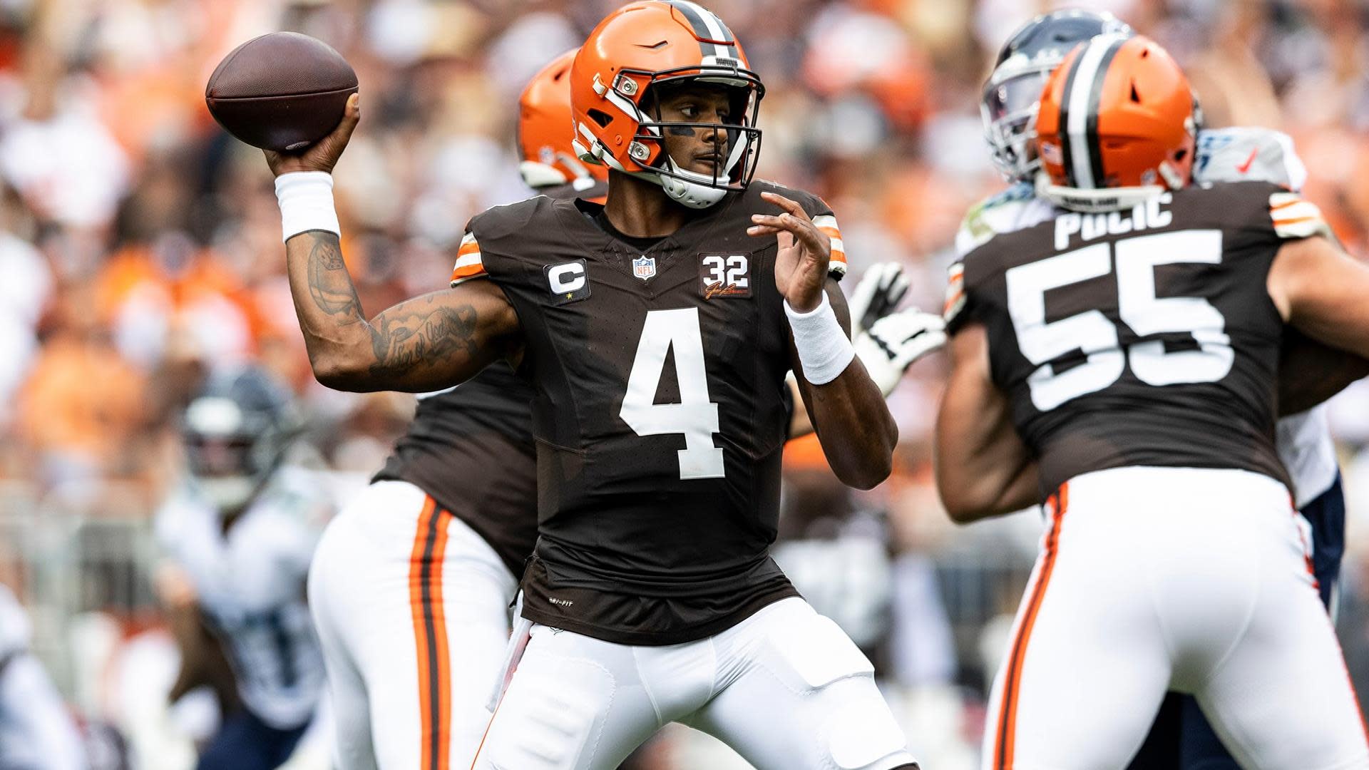 Myles Garrett's 3.5 sacks lead Browns to 27-3 victory over Titans - NBC  Sports