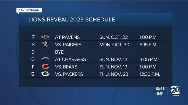 lions primetime games