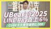 玉山UBear到2025年LINE Pay直上6%/國泰CUBE首刷2,000元+10%無上限/Richart GOGO卡 1,000元首刷/Bankee獨家3.8%高活存