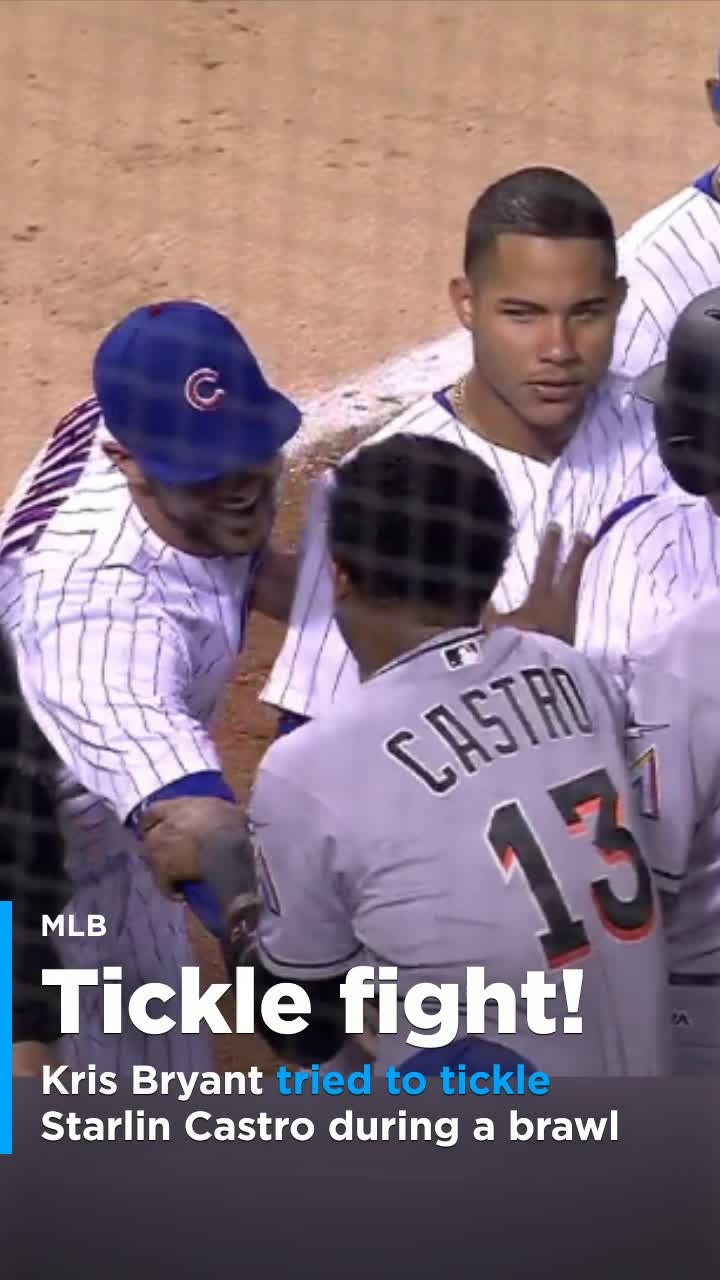 Kris Bryant tried to start a tickle fight with Starlin Castro