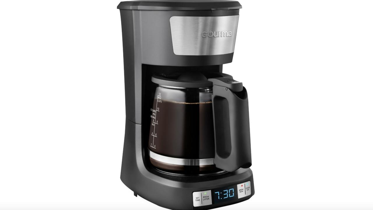 Gourmia 5 Cup Programmable Drip Coffee Maker with Brew Later Black