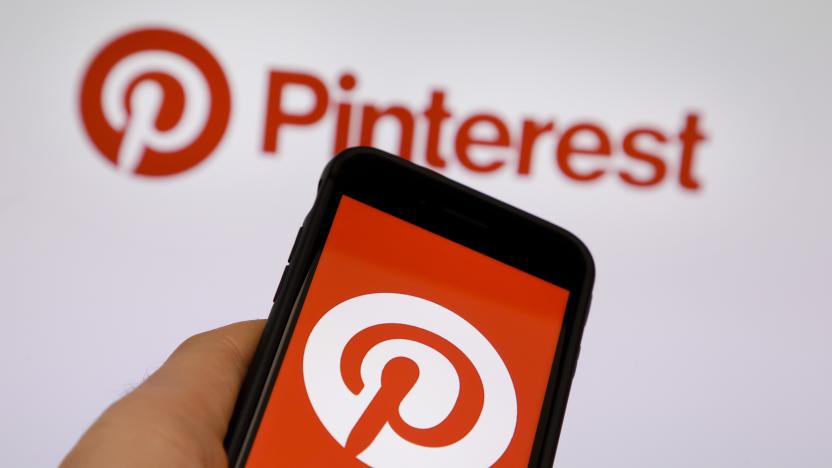 BERLIN, GERMANY - OCTOBER 05: The Logo of Pinterest is displayed on a smartphone on October 05, 2018 in Berlin, Germany. (Photo by Thomas Trutschel/Photothek via Getty Images)