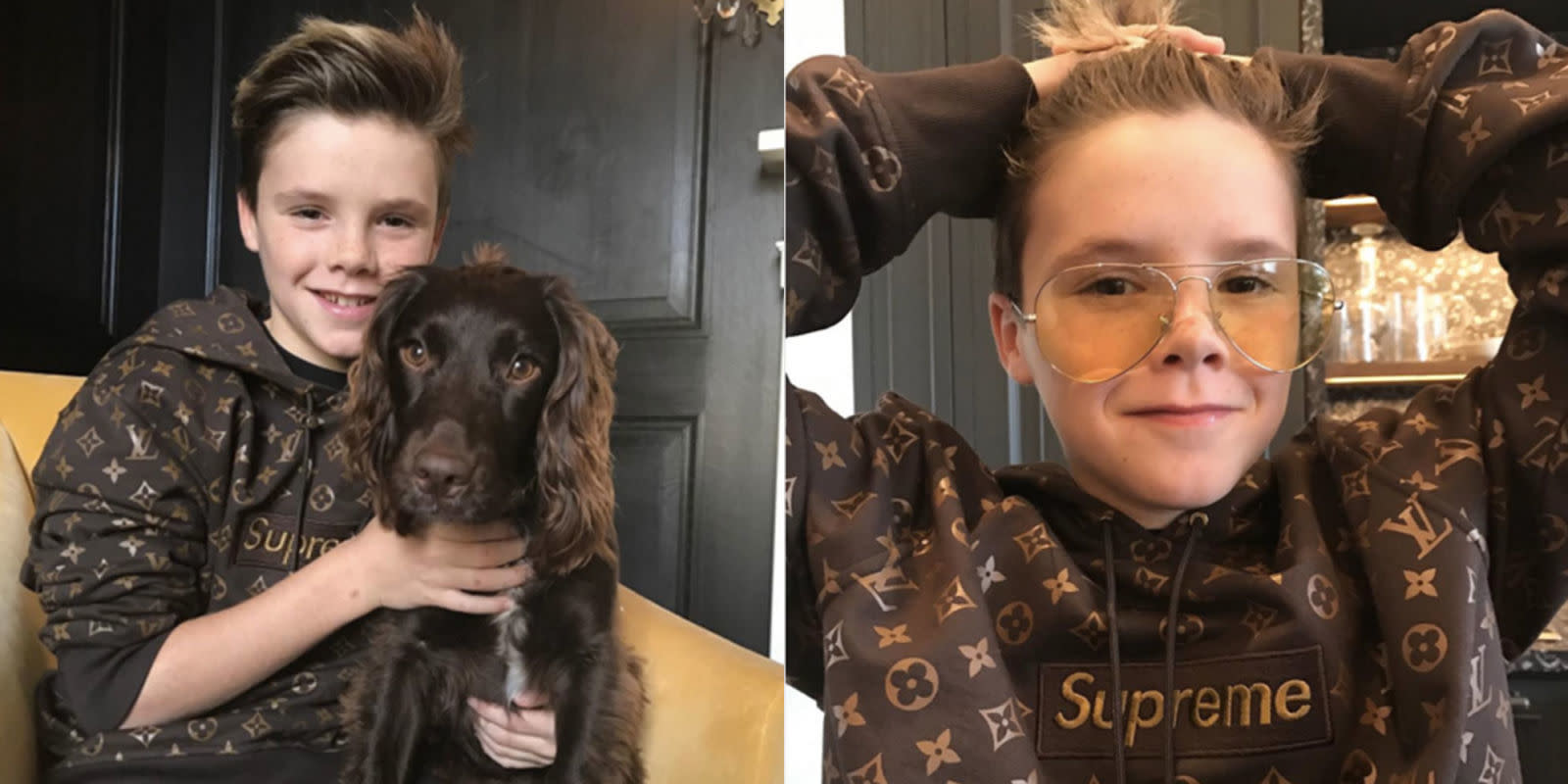 Eleven-Year-Old Cruz Beckham Is Already Wearing Supreme x Louis Vuitton