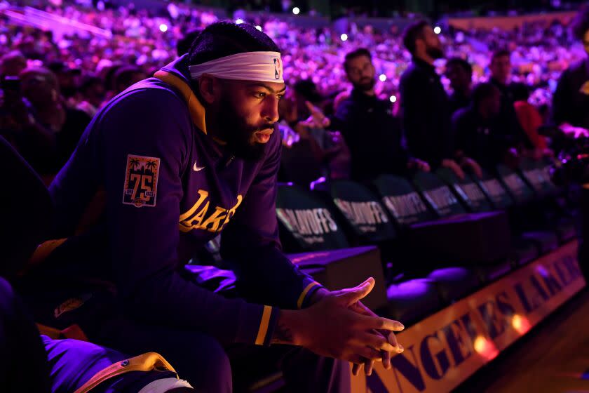 Plaschke: Lakers hand the franchise to Anthony Davis, and the future feels fragile