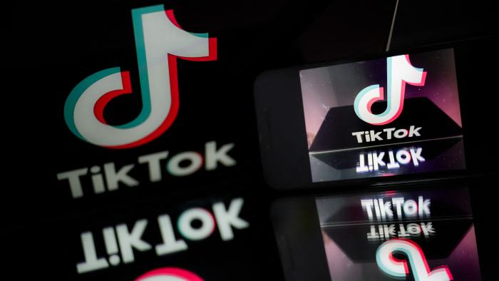 This photograph taken on March 7, 2024 in Nantes, shows the logo of Chinese social media platform TikTok. (Photo by LOIC VENANCE / AFP) (Photo by LOIC VENANCE/AFP via Getty Images)