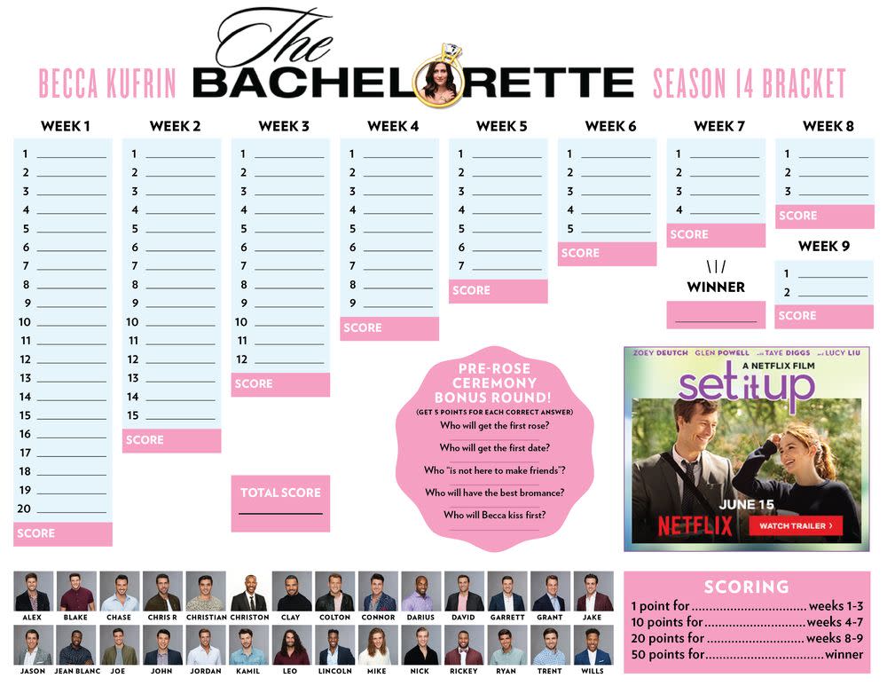 Download this Bachelorette Bracket, Have Your Most Dramatic Season Ever