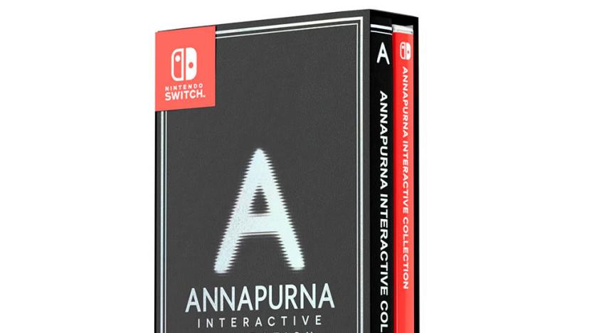 A black Annapurna Interactive Collection case with a red Nintendo Switch logo in the upper left corner.