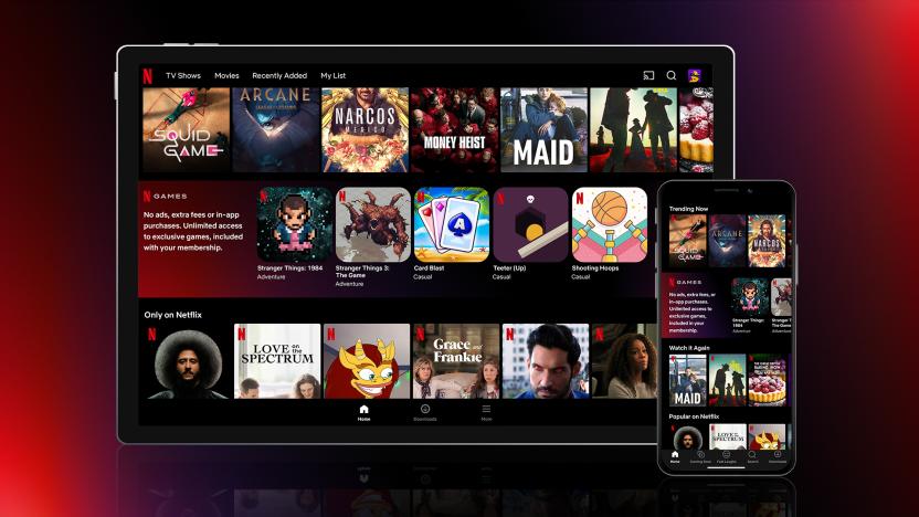 An image showing Netflix's selection of games on iPhone and iPad.
