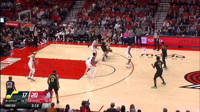 Keon Johnson with a 2-pointer vs the Utah Jazz